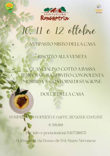 Agriturismo Ronchetrin - I NOSTRI GUANCIALINI !  10-11-12 OTTOBRE