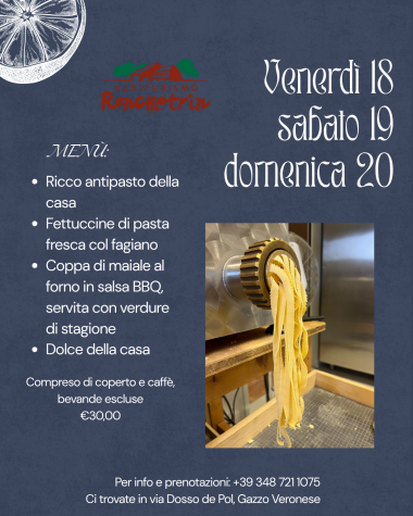 Agriturismo Ronchetrin - Week-end 18-19-20 settembre