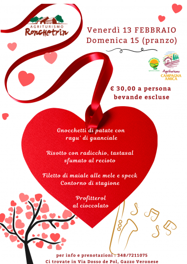 Agriturismo Ronchetrin - Venerdì 13 e domenica 15 febbraio