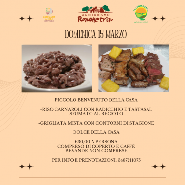 Agriturismo Ronchetrin - La Grigliata domenica 15 marzo - pranzo
