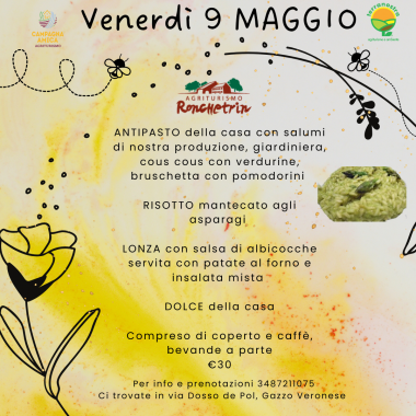 Agriturismo Ronchetrin - Venerdi 9 maggio, risotto asparagi